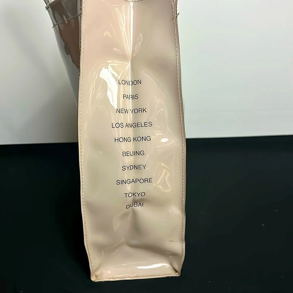Ted Baker Tote Bag Cream PVC Large Double Shoulder Handles
